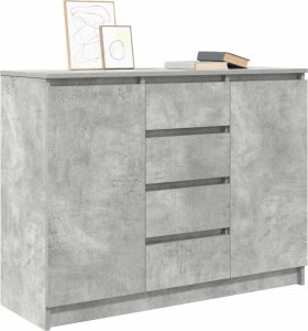vidaXL Komoda z szufladami Betonowy Szary 100,5x35x76cm Drewno klejone 4