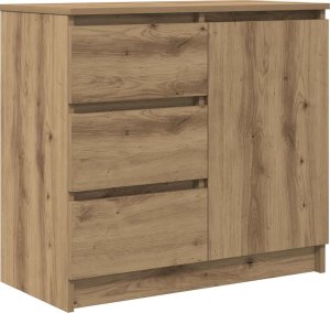vidaXL Komoda z szufladą Artisan Oak 71x35x65 cm Drewno klejone 2