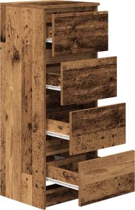 vidaXL Komoda Stare drewno 37,5x35x99 cm Drewno klejone 5
