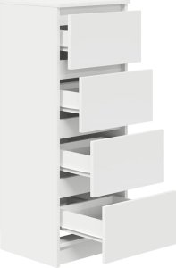 vidaXL Komoda Biała 37,5x35x99 cm Drewno klejone 5