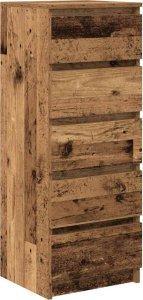 vidaXL Komoda z szufladami Stare drewno 37,5x35x99 cm Drewno klejone 2