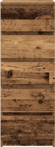 vidaXL Komoda z szufladami Stare drewno 37,5x35x99 cm Drewno klejone 6