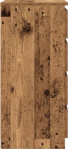 vidaXL Komoda z szufladami Stare drewno 37,5x35x99 cm Drewno klejone 7