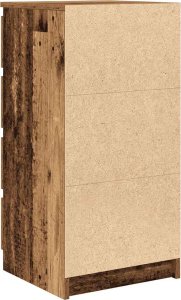 vidaXL Komoda z szufladami Stare drewno 37,5x35x99 cm Drewno klejone 8