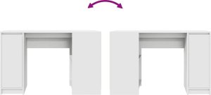 Biurko vidaXL Białe 120 cm x 42 cm 9