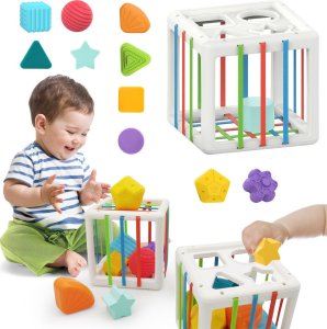 Elastyczna Kostka Sensoryczna Antystresowa Sorter Gumki Klocki Dla Dzieci 1