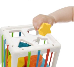 Elastyczna Kostka Sensoryczna Antystresowa Sorter Gumki Klocki Dla Dzieci 3
