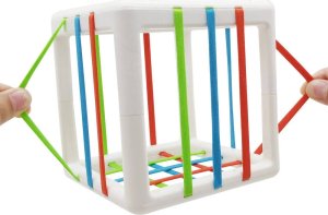 Elastyczna Kostka Sensoryczna Antystresowa Sorter Gumki Klocki Dla Dzieci 4