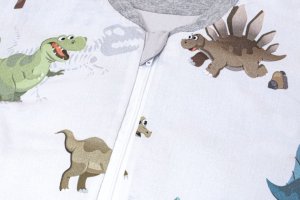PULP BAMBOO Śpiworek ocieplany z nogawkami dla dziecka- TOG1,75 od 3 do 5lat - Dinozaury kolorowe 2