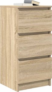 vidaXL Komoda Sonoma Oak 37,5x35x76 cm Drewno klejone 4