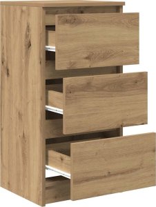 vidaXL Komoda Artisan Dąb 37,5x35x76 cm Drewno klejone 5