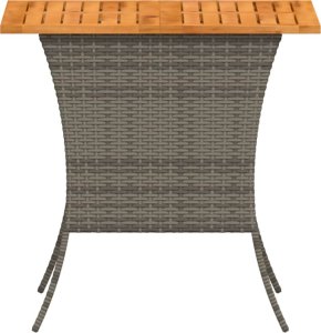 vidaXL Stół ogrodowy z blatem z drewna akacjowego szary 105x75x72 cm 6