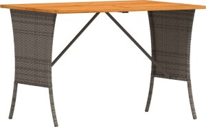 vidaXL Stół ogrodowy z blatem z drewna akacjowego szary 105x75x72 cm 7