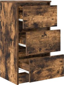 vidaXL Komoda Dąb wędzony 37,5x35x76 cm Drewno klejone 5