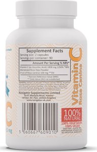 Navigator NAVIGATOR Witamina C 500mg 50mg Dzika róża 180 kapsułek 3