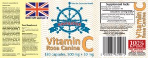 Navigator NAVIGATOR Witamina C 500mg 50mg Dzika róża 180 kapsułek 4