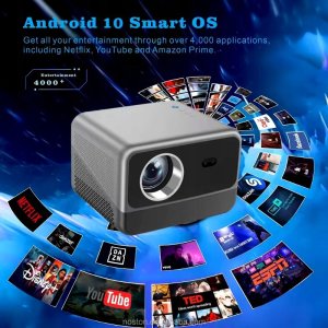 H10 Projektor Android 10 Smart TV Netlix Super Jakość Lepszy od H350 i H320 3