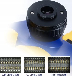 Mikroskop Stereo Triocular Mechanic MC75T B3 Minionek + Oświetlacz LED 5