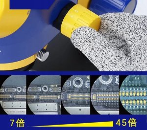 Mikroskop Stereo Triocular Mechanic MC75T B3 Minionek + Oświetlacz LED 6