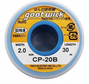 GootWick Plecionka do cyny CP-20B 2 mm x 30 m z topnikiem Japan Oryginał 2
