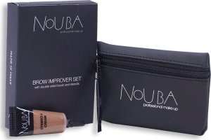 15 Set Nouba: Nouba, Eyebrow Brush + Nouba, Eyebrow Gel, 7 ml + Textile Makeup Bag, Black For Women 1
