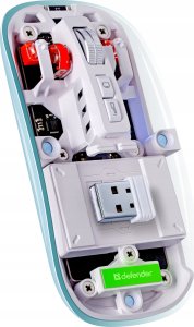 Mysz Defender Mysz bezprzewodowa IXES MM-999 optyczna 2400dpi 2.4GHz + Bluetooth AKUMULATOR bezklikowa silent 8