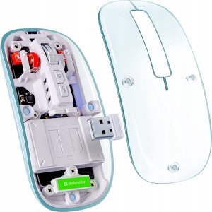 Mysz Defender Mysz bezprzewodowa IXES MM-999 optyczna 2400dpi 2.4GHz + Bluetooth AKUMULATOR bezklikowa silent 10