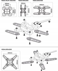 Techly Uchwyt ścienny Techly do TV 13-43'' LED/LCD 20kg obrotowy uchylny 4