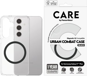 CARE Flagship Case Clear/Black QI Compatible Galaxy S25 Plus 2