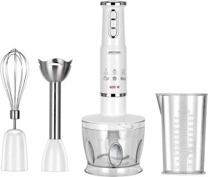 BLENDER RĘCZNY MBL 43  BIAŁY 600W ZESTAW 1
