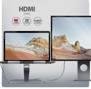 Axagon Podstawka pod laptopa z hubem 7w1 (HMC-STND) 7