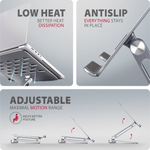 Axagon Podstawka pod laptopa z hubem 7w1 (HMC-STND) 4