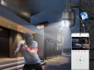 Kamera WIFI IP Zewnętrzna Obrotowa 8MPx 4K ULTRA HD 2160p Grafitowa Czarna [GREAT-8] 5