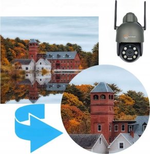 Kamera WIFI IP Zewnętrzna Obrotowa 8MPx 4K ULTRA HD 2160p Grafitowa Czarna [GREAT-8] 8