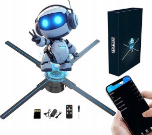 Projektor z Hologramem 3D 624 LED - Rozmiar 520x520 mm Braders 1