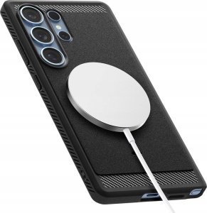 Etui Spigen Rugged Armor Mag MagSafe do   Samsung Galaxy S25 Ultra czarny matowy 3