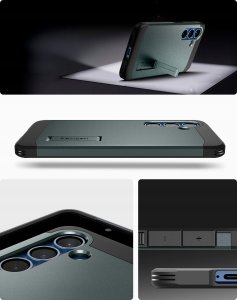 Spigen Etui Tough Armor MagSafe do Samsung Galaxy S25 zielony 5