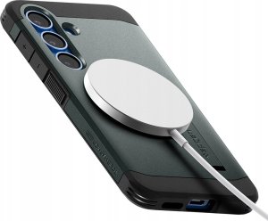 Spigen Etui Tough Armor MagSafe do Samsung Galaxy S25 zielony 10