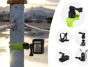 Wielofunkcyjne mocowanie silikonowe Telesin do kamer sportowych (szary) 7