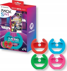 ONIVERSE Zestaw 2 in 1 kierownie Racing Wheels i gra Nickelodeon Kart Racers 2 1