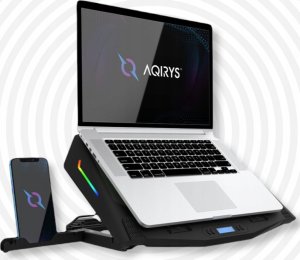 Podstawka chłodząca AQIRYS Pluto 17" czarna 2