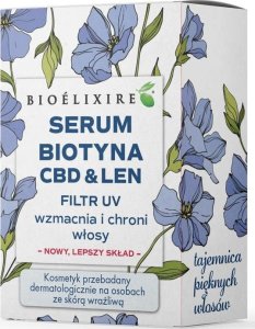 Olejek z biotyna CBD i len z filtrami UV do włosów 20ml Bioelixire 1