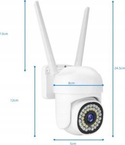 Kamera zewnętrzna WIFI Bezprzewodowa 5mpx Śledzenie APLIKACJI ZOOM MIKROFON [SIMPLY 5] 2
