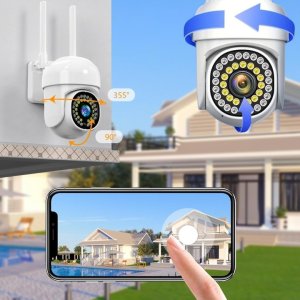 Kamera zewnętrzna WIFI Bezprzewodowa 5mpx Śledzenie APLIKACJI ZOOM MIKROFON [SIMPLY 5] 3