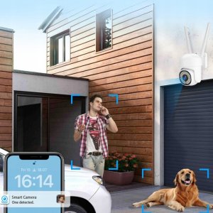 Kamera zewnętrzna WIFI Bezprzewodowa 5mpx Śledzenie APLIKACJI ZOOM MIKROFON [SIMPLY 5] 10