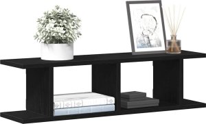 vidaXL Półki ścienne 2 szt. Dąb czarny 75x18x20 cm Drewno klejone 4
