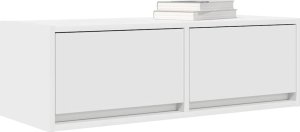 vidaXL Szafka RTV Biała 80x31x25,5 cm Drewno klejone 4