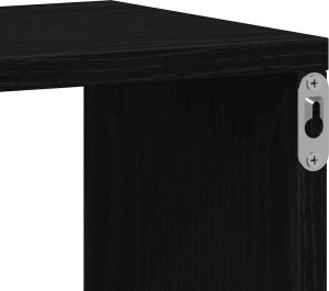 vidaXL Półki ścienne Cube 2 szt. Czarny dąb 100x15x30 cm 9