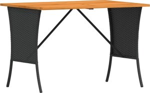 vidaXL 4-cz. zestaw wypoczynkowy do ogrodu, poduszki, czarny rattan PE 7