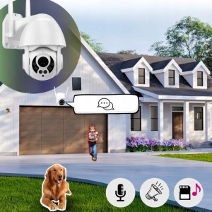 ZEWNĘTRZNA KAMERA OBROTOWA WIFI IP BEZPRZEWODOWA 5Mpx ZOOM X4 QHD SD AUDIO [GUARD-LIGHT] 10